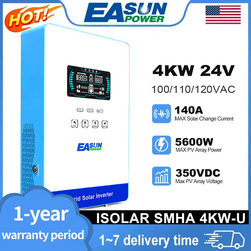 Grid Tie Inverter Limiter 2000W - EASUN POWER 4000W 110V Off-Grid-Hybrid-Wechselrichter 5600W