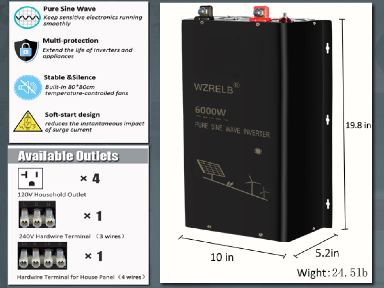 6000W Off-Grid Split-Phase Rei – Off Grid Solar Inverter 48V 6000W Bewertung und Preis