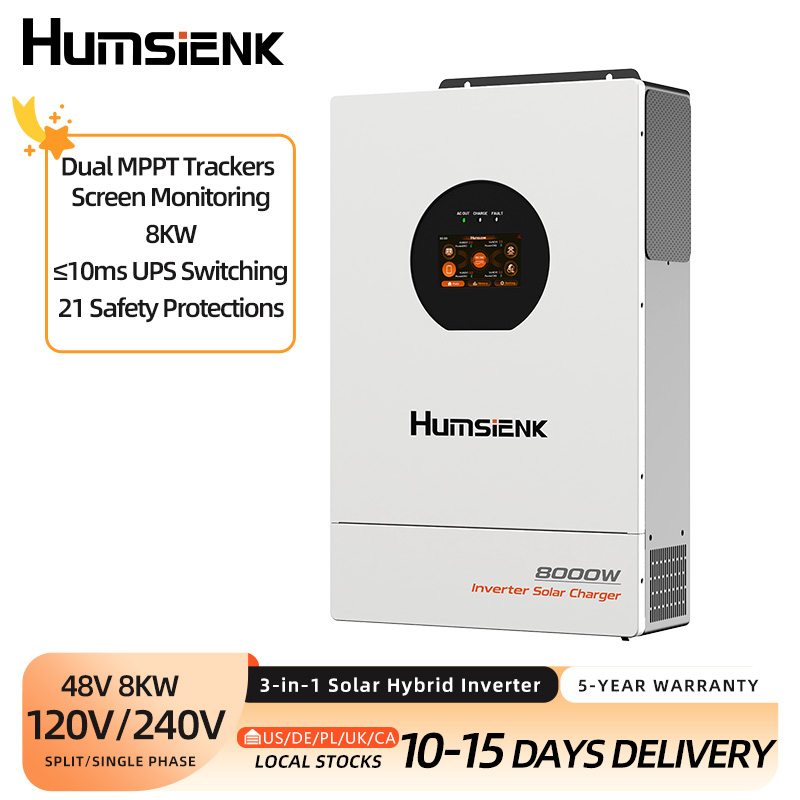 Humsienk 48V 8KW 3-in-1 Solar- – Mppt Hybrid Inverter 48V 8Kw 3 Phase Bewertung und Preis